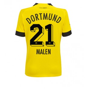 Borussia Dortmund Donyell Malen #21 Hemmatröja Dam 2022-23 Korta ärmar